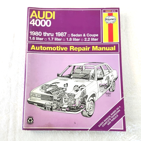 Haynes Audi 4000 Manual, No. 165 : '80-'87 by John Haynes (1983) - Picture 1 of 10